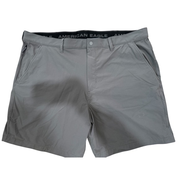 American Eagle By Payless Other - American Eagle Men Street Grey Chino Golf Shorts Size 42 Zip Pockets Flat‎ Front
